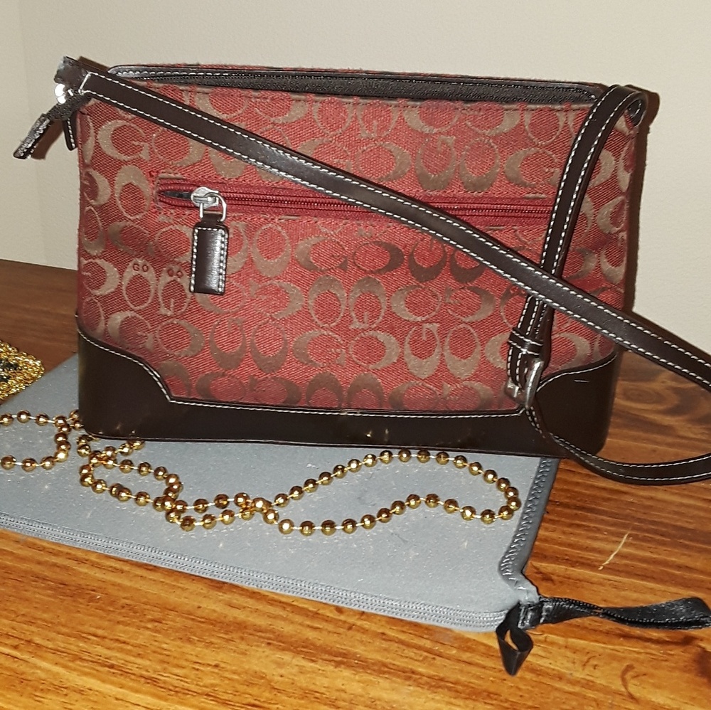 Red and Brown shoulder bag